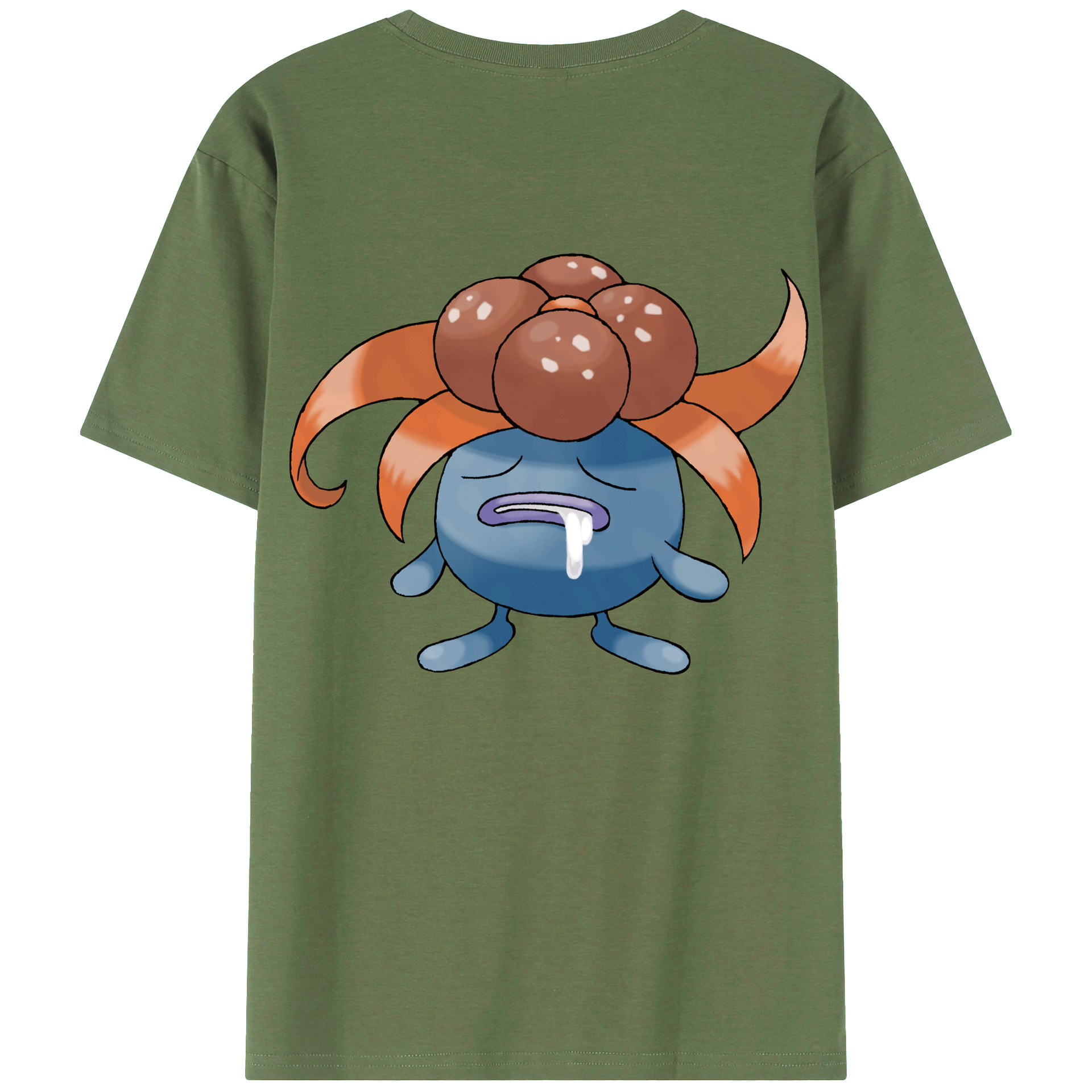 （画像用） ポケットモンスター Pokémon 綿100％ メンズ半袖Tシャツ（バックプリント） 通気性